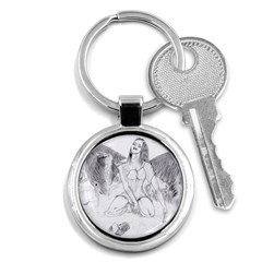 Bleeding Angel 1  Key Chain (round) by 55555