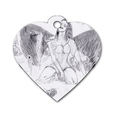 Bleeding Angel 1  Dog Tag Heart (two Sided) by 55555