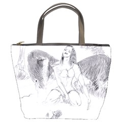 Bleeding Angel 1  Bucket Handbag by 55555