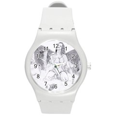 Bleeding Angel 1  Plastic Sport Watch (medium) by 55555