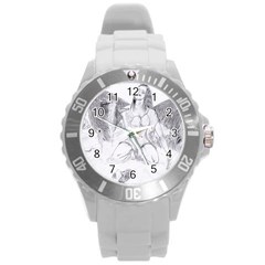 Bleeding Angel 1  Plastic Sport Watch (large) by 55555