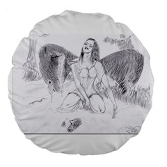 Bleeding Angel 1  18  Premium Round Cushion  by 55555