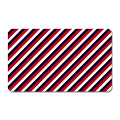 Diagonal Patriot Stripes Magnet (rectangular) by StuffOrSomething