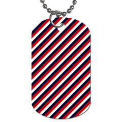 Diagonal Patriot Stripes Dog Tag (one Sided) by StuffOrSomething