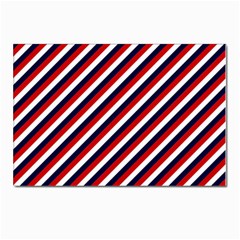 Diagonal Patriot Stripes Postcards 5  X 7  (10 Pack) by StuffOrSomething