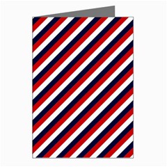 Diagonal Patriot Stripes Greeting Card (8 Pack) by StuffOrSomething