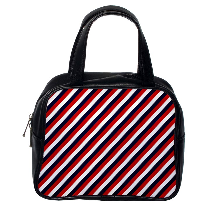 Diagonal Patriot Stripes Classic Handbag (One Side)