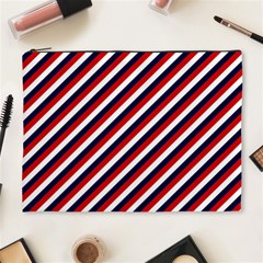 Diagonal Patriot Stripes Cosmetic Bag (xl) by StuffOrSomething