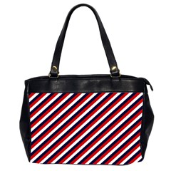 Diagonal Patriot Stripes Oversize Office Handbag (two Sides)