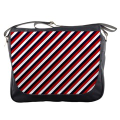 Diagonal Patriot Stripes Messenger Bag by StuffOrSomething