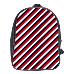 Diagonal Patriot Stripes School Bag (xl) by StuffOrSomething