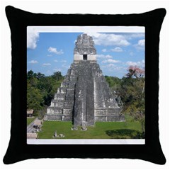 Tikal Black Throw Pillow Case