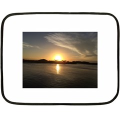 Sunset Beach Mini Fleece Blanket (two Sided)