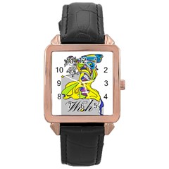 Faerie Wish Rose Gold Leather Watch  by StuffOrSomething