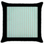 Hearts & Stripes Black Throw Pillow Case Front