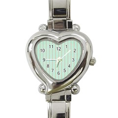 Hearts & Stripes Heart Italian Charm Watch  by StuffOrSomething