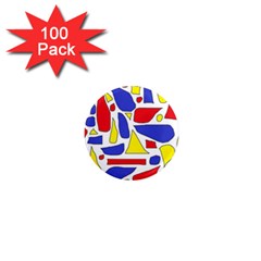 Silly Primaries 1  Mini Button Magnet (100 Pack) by StuffOrSomething