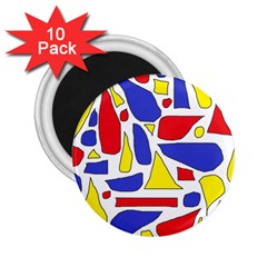 Silly Primaries 2 25  Button Magnet (10 Pack)