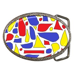 Silly Primaries Belt Buckle (oval) by StuffOrSomething