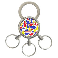 Silly Primaries 3-ring Key Chain by StuffOrSomething