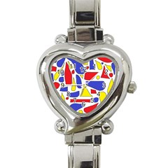 Silly Primaries Heart Italian Charm Watch 