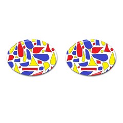 Silly Primaries Cufflinks (oval) by StuffOrSomething