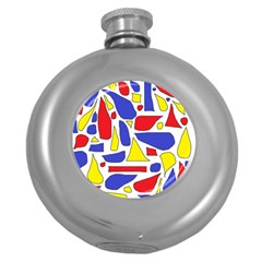 Silly Primaries Hip Flask (round)