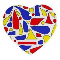 Silly Primaries Heart Ornament (two Sides) by StuffOrSomething