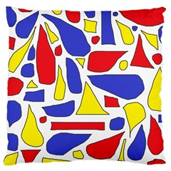 Silly Primaries Large Cushion Case (single Sided) 