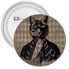 Harlequin Cat 3  Button by StuffOrSomething