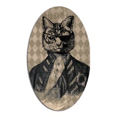 Harlequin Cat Magnet (oval) by StuffOrSomething