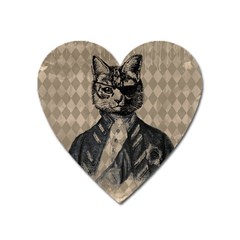 Harlequin Cat Magnet (heart)