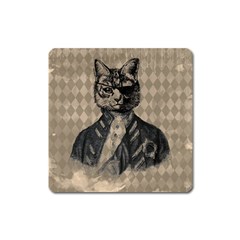 Harlequin Cat Magnet (square)