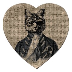 Harlequin Cat Jigsaw Puzzle (heart)