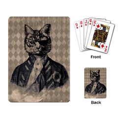 Harlequin Cat Playing Cards Single Design by StuffOrSomething