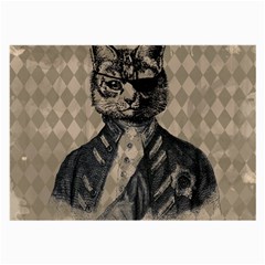 Harlequin Cat Glasses Cloth (large, Two Sided) by StuffOrSomething