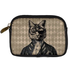 Harlequin Cat Digital Camera Leather Case by StuffOrSomething