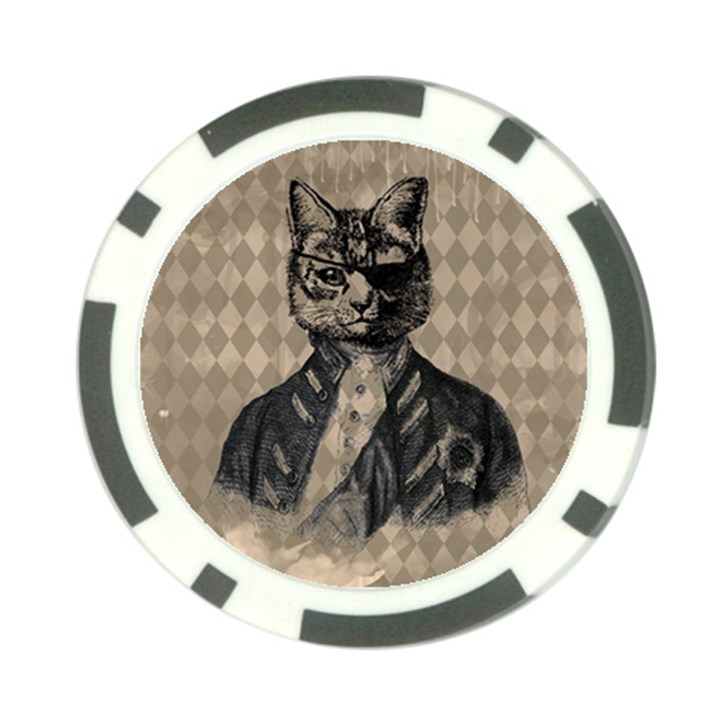 Harlequin Cat Poker Chip (10 Pack)