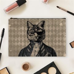 Harlequin Cat Cosmetic Bag (large) by StuffOrSomething