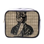 Harlequin Cat Mini Travel Toiletry Bag (One Side) Front