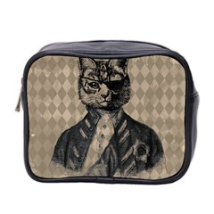 Harlequin Cat Mini Travel Toiletry Bag (two Sides) by StuffOrSomething