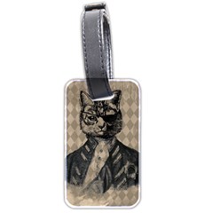 Harlequin Cat Luggage Tag (two Sides) by StuffOrSomething