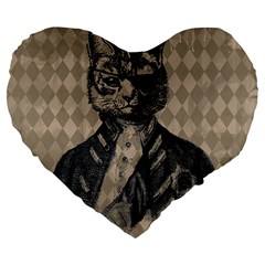 Harlequin Cat 19  Premium Heart Shape Cushion