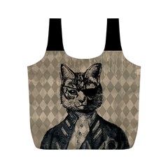 Harlequin Cat Reusable Bag (m) by StuffOrSomething