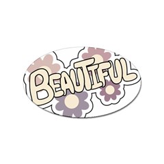 Beautiful Floral Art Sticker (oval) by Colorfulart23