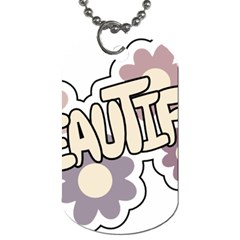 Beautiful Floral Art Dog Tag (one Sided)