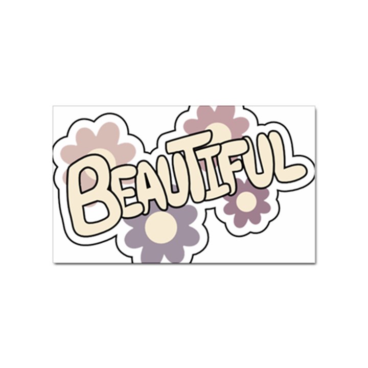 Beautiful Floral Art Sticker 10 Pack (Rectangle)