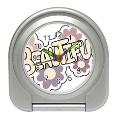 Beautiful Floral Art Desk Alarm Clock by Colorfulart23