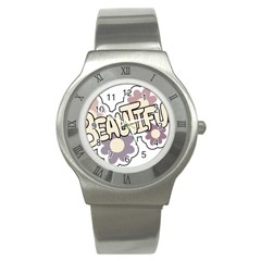 Beautiful Floral Art Stainless Steel Watch (slim) by Colorfulart23