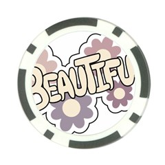 Beautiful Floral Art Poker Chip